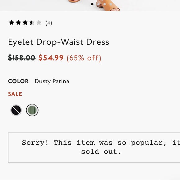 Madewell Eyelet Drop-Waist Dress Dusty Patina Cotton Lace Sage Green Small S - Picture 10 of 10